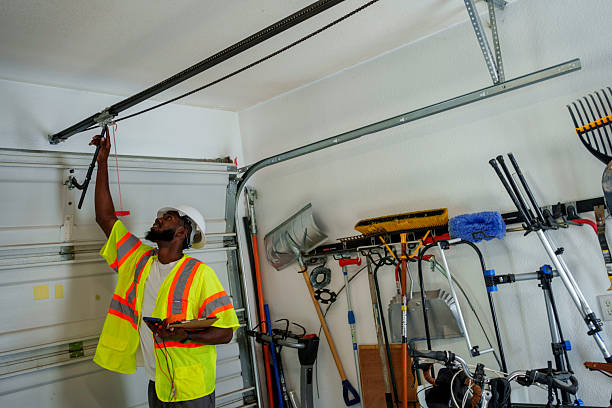 Professional Garage Door Panel Replacement technician working in Lapwai, ID